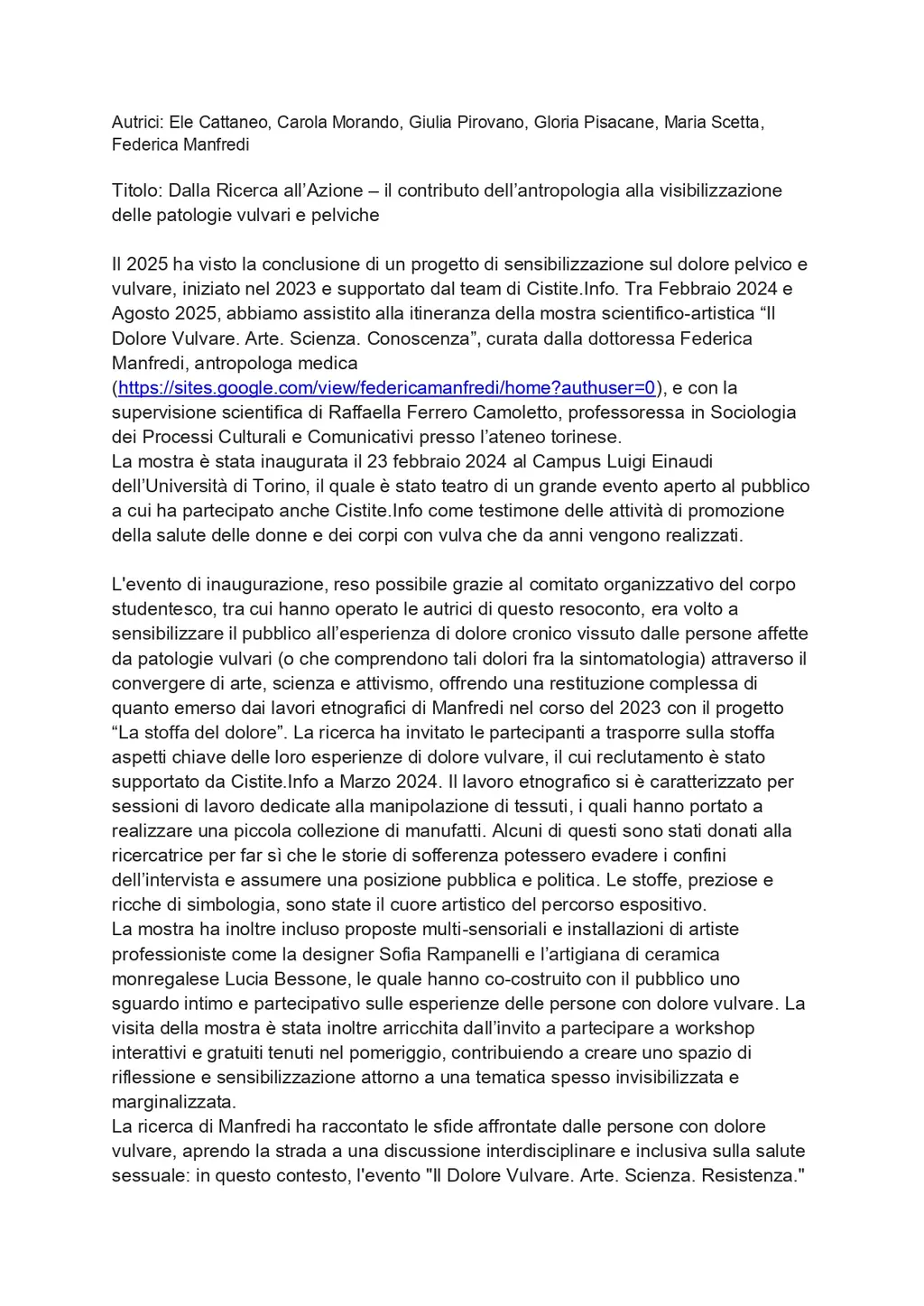 Prima pagina la stoffa del dolore page 0001